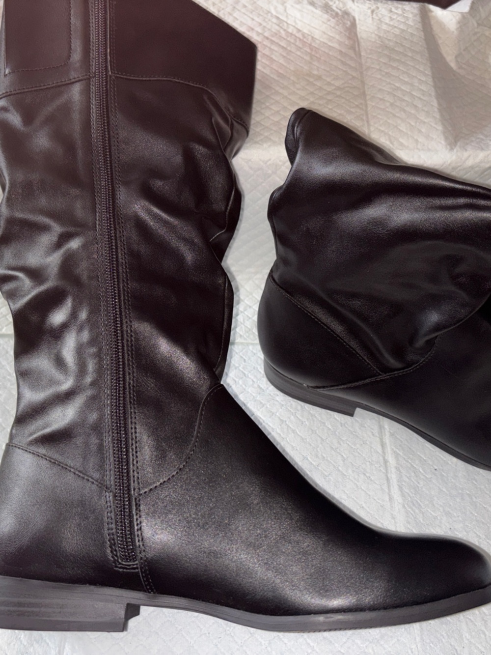 Style & Co. Black Over-the-Knee Faux Leather Boots
